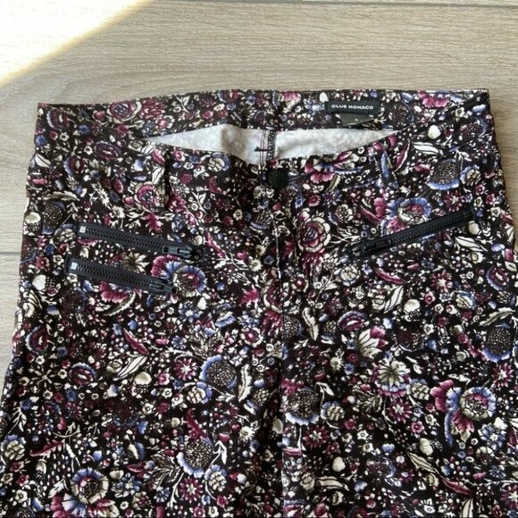 Club Monaco Floral Corduroy Skinny Jeans - Picture 3 of 11